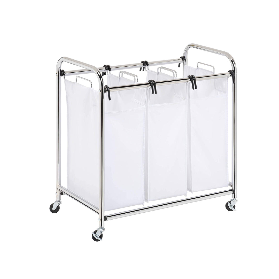 Honey-Can-Do SRT-01235 Verchromter Sortierer mit DREI Fächern Metall 45,7 x 78,1 x 81,3 cm, Chrom HD