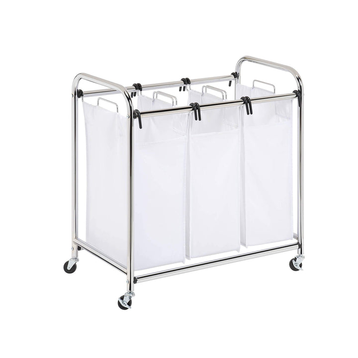 Honey-Can-Do SRT-01235 Verchromter Sortierer mit DREI Fächern Metall 45,7 x 78,1 x 81,3 cm, Chrom HD