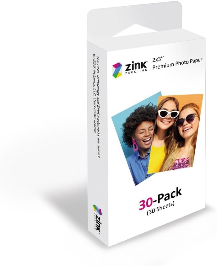 Agfa Photo 30er Pack Zink Papers Selbstklebend 75x50mm - Hochwertige Sofortdrucke, lebendige Farben