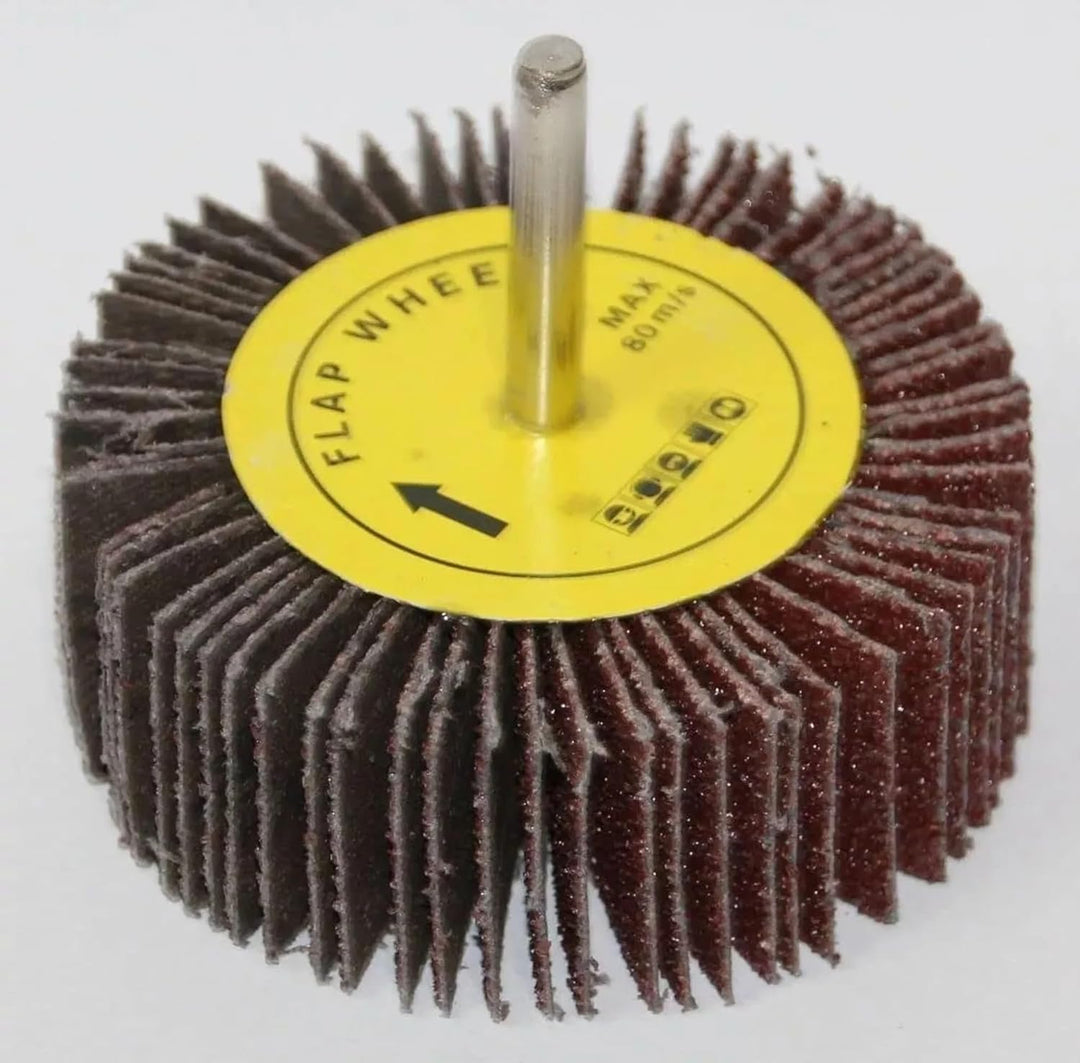 Set Lamellenschleifer 40 mm x 30 mm 6 mm Griff Schleifköpfe für Bohrmaschinen Fächerschleifer Körnun