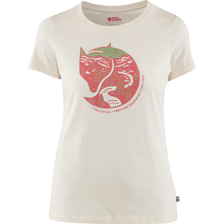 FJALLRAVEN F89849-113 Arctic Fox Print T-Shirt W Chalk White M