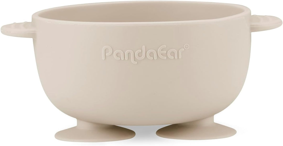 PandaEar 3 Pack Babysaugschalen &3 Babylöffel| Leckdichte Aufenthalts Silicon Food Bowl für Babys Ki
