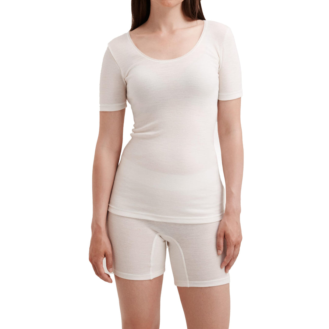 DILLING Damen Merino Wolle T-Shirt – Oberteil Aus 100% Bio Merinowolle – Atmungsaktives Kurzarmshirt