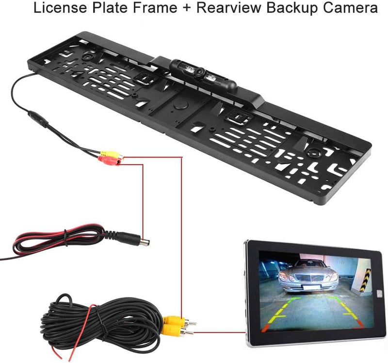 Nummernschild mit Kamera, Kfz Kennzeichenhalter mit 140 ¡ã R¨¹ckfahrkamera IP67 Wasserdicht mit Infr