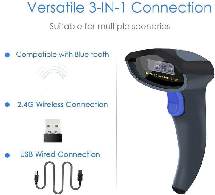 NETUM Wireless Bluetooth Barcode-Scanner Kabellos CCD Bar Code Reader für Android / IOS / Windows XP