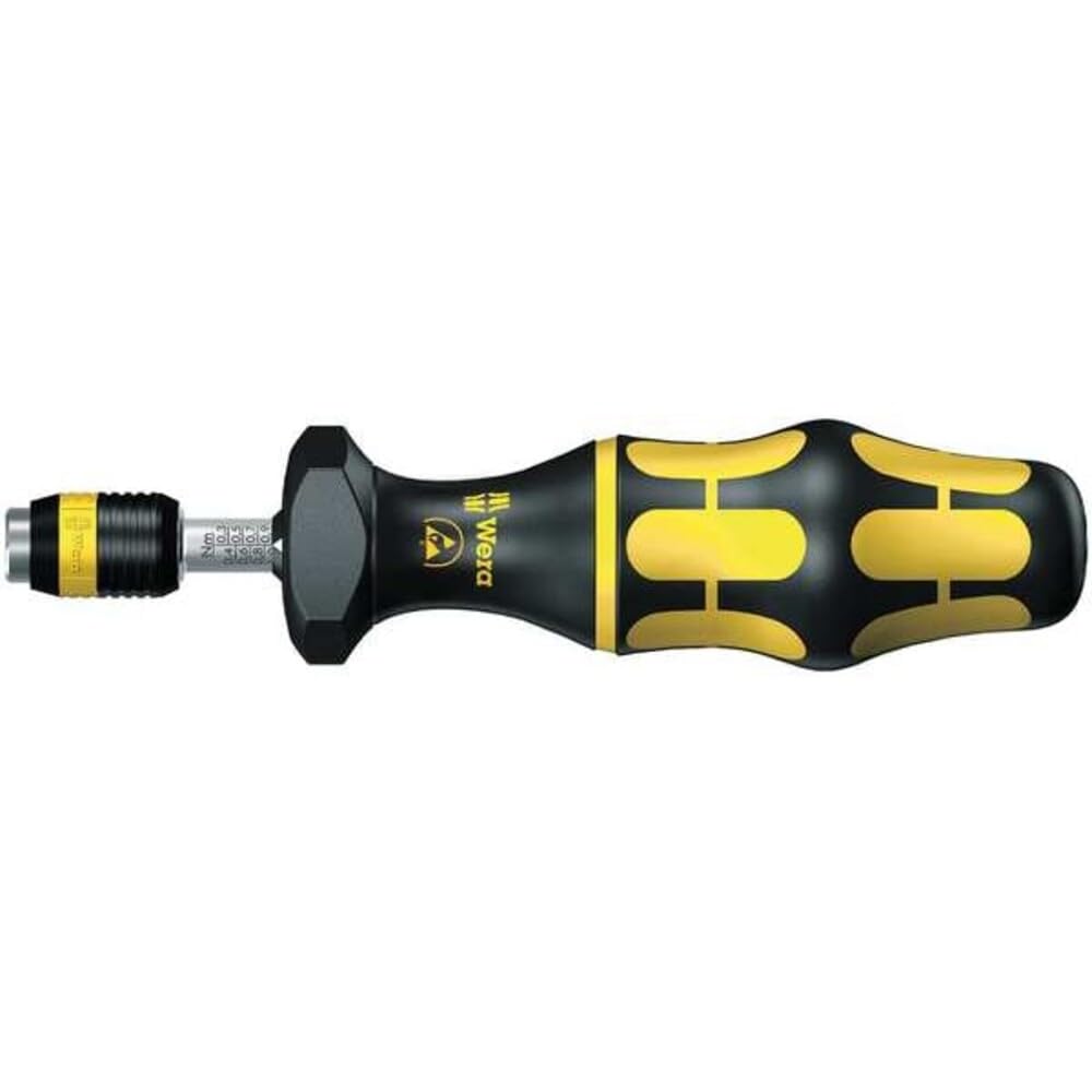 Wera 7440 Kraftform ESD einstellbare Drehmomentschraubendreher mit Rapidaptor Schnellwechselfutter,