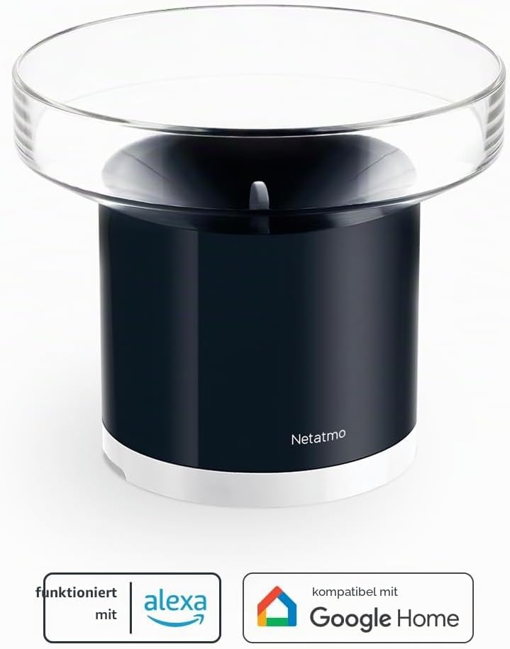 Netatmo Smarte Wetterstation mit Wandhalterung - WLAN, Funk, Innen- und Aussensensor &amp; Regenmesser F