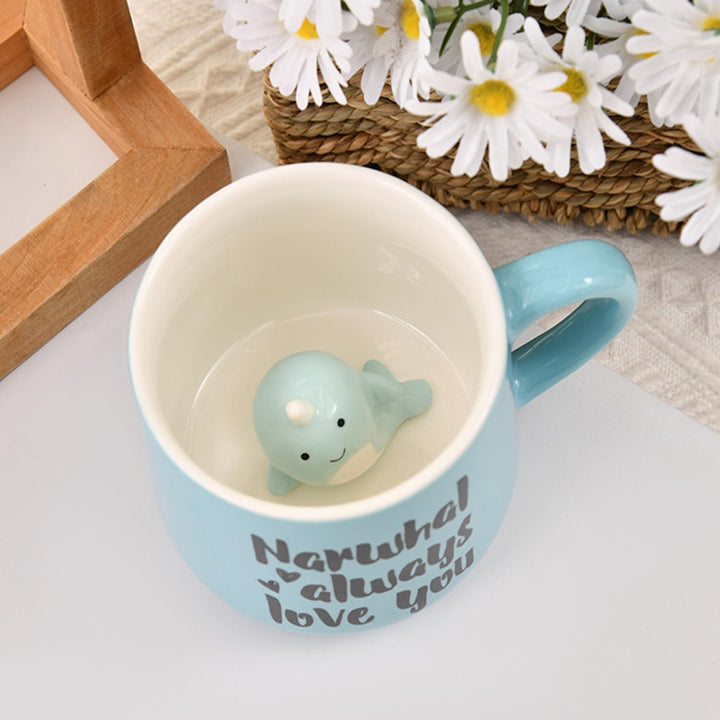 Disoza 3d Tier Tasse Wal Geschenke für Frauen Wal Becher Geschenke für Mädchen Cute Mug Geschenke fü