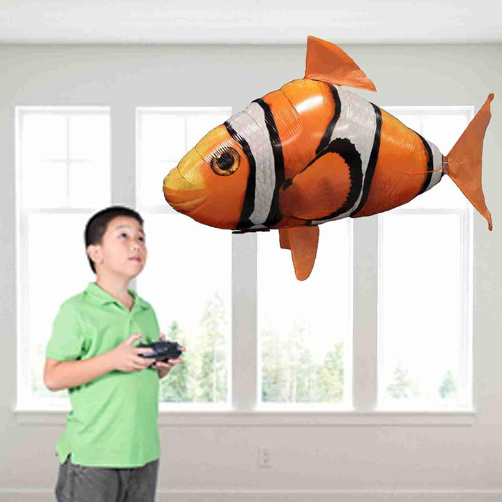 Fernbedienungskontrolle Fliegendes Haifikett RC Aufblasbare Ballon Hai Clownfish Dekoration Anti-Gra