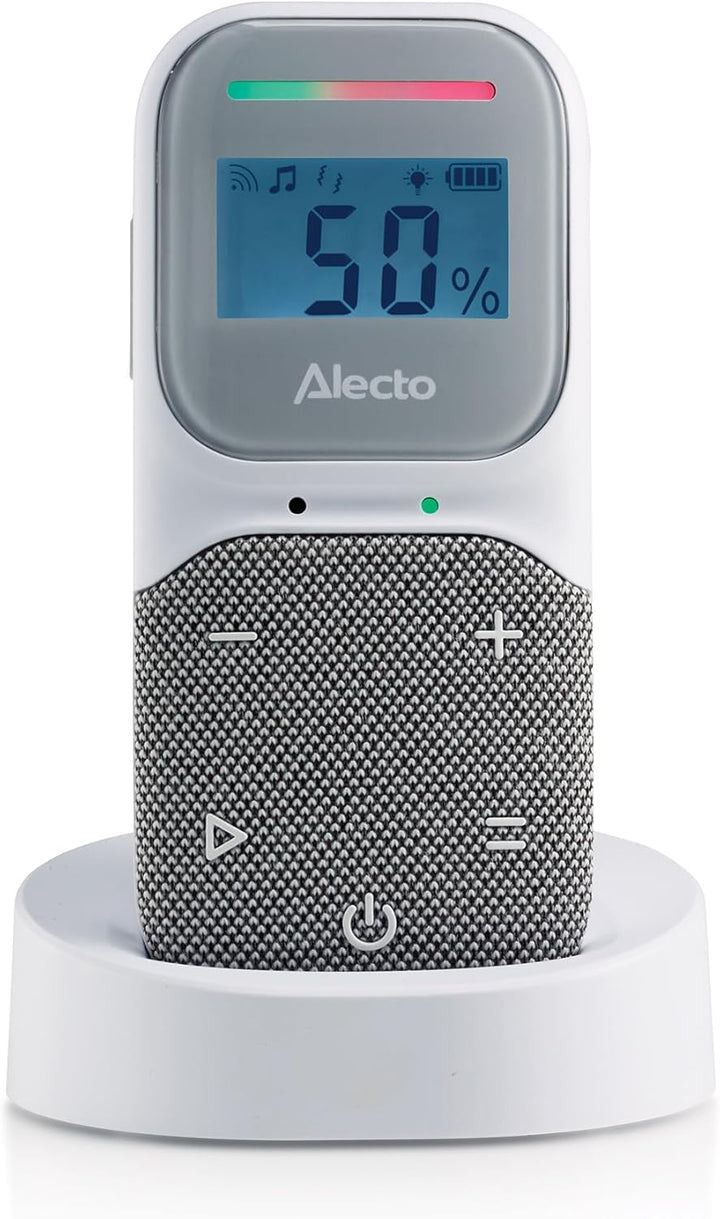 Alecto DBX150 - Luxuriöses Full Eco DECT Audio Babyphone mit Projektor, Display, Nachtlicht und Schl