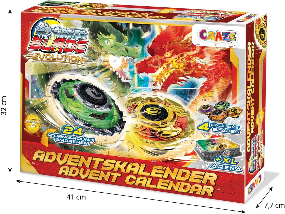 BLADE Adventskalender für Jungen – Kampfkreisel-Spielzeug-Adventskalender mit Battle Arena, Launcher