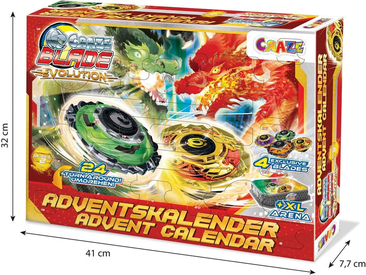 BLADE Adventskalender für Jungen – Kampfkreisel-Spielzeug-Adventskalender mit Battle Arena, Launcher