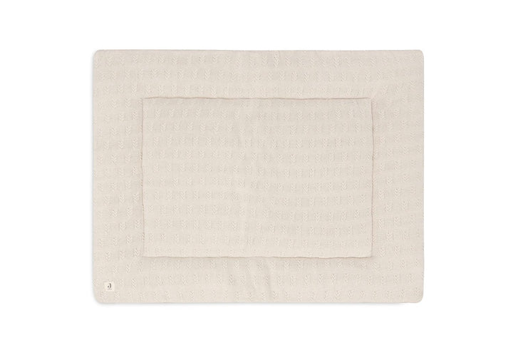Jollein Krabbeldecke für Baby - Grain Knit, Oatmeal - Laufgittereinlage - 75x95 cm - Spieldecke Baby