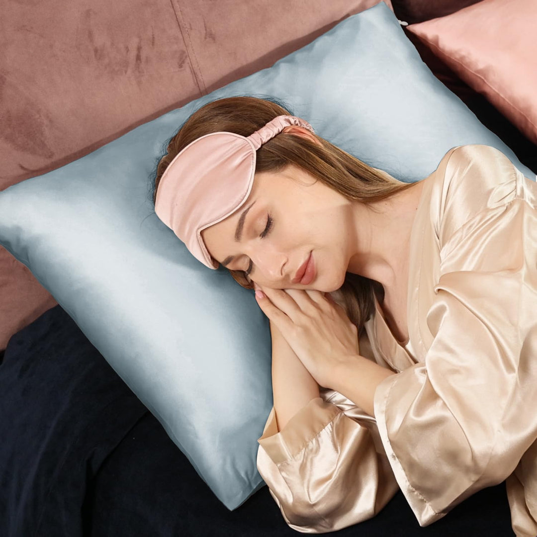 Adubor 100% Seidenkissenbezug 40x80cm für Haar und Haut, mit verstecktem Reissverschluss, beide Seit