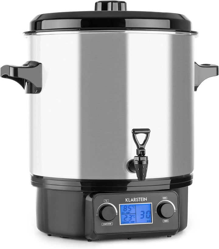 Klarstein Biggie Digital - Einkochvollautomat, Einkochtopf, elektrisch, 27 Liter, 2000 Watt, Timer,