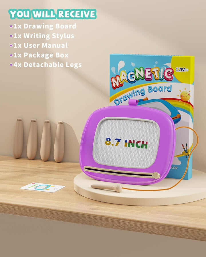 Kikapabi Magnetisches Zeichenbrett für Kleinkinder – Geschenk zum 1. Geburtstag für Mädchen und Jung