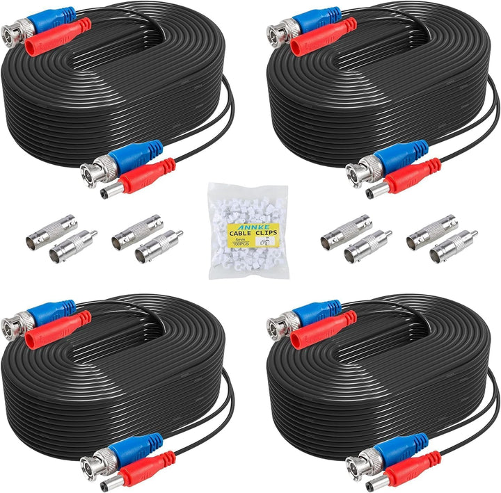 ANNKE BNC Kabel TVI AHD CVBS CVI Videokabel CCTV DVR 4 x 30M DC Power für Überwachungskamera Videoüb