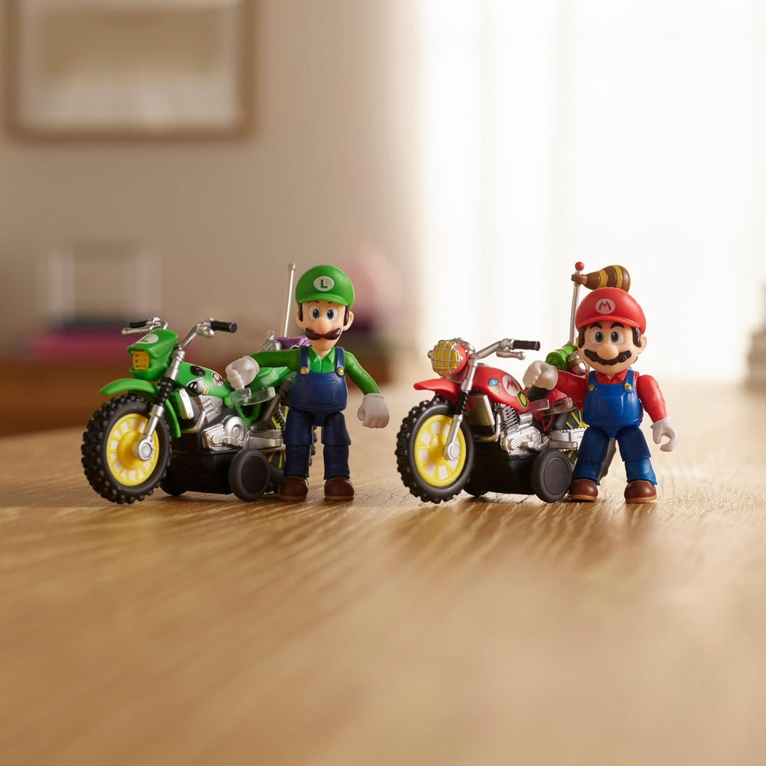„Super Mario Galaxy“-Film: Mario mit Motorrad – 2,5" / 6,35 cm grosse Actionfigur, offiziell lizenzi