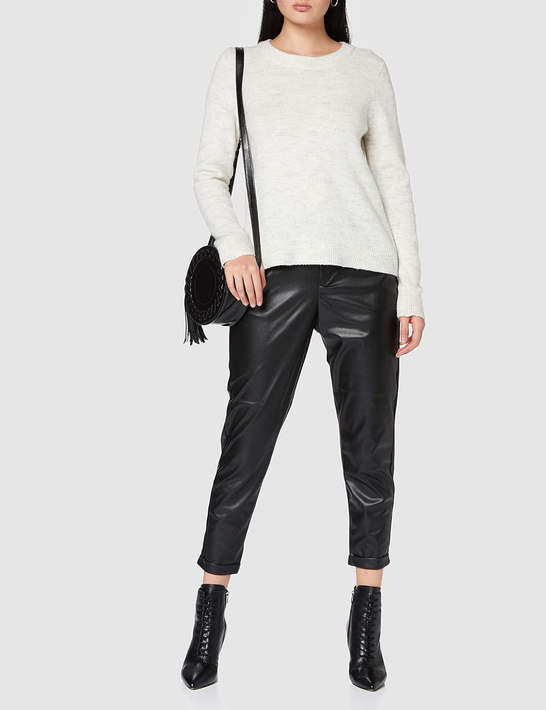 ONLY Damen ONLEMILY HW STR CRP ANK RAW MAE034 15219264 S Black Denim, S Black Denim