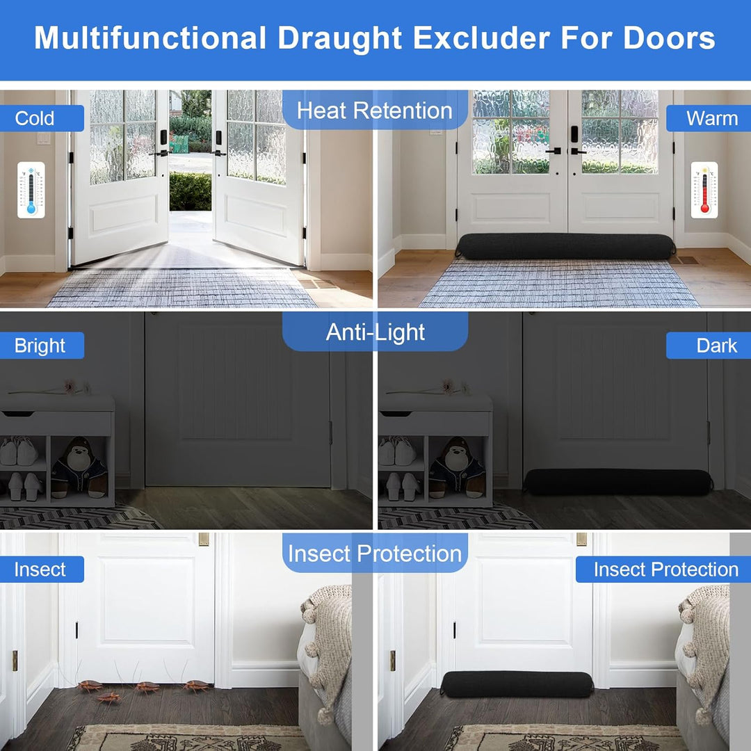 Zugluftstopper für Türen - 82cm Schwerer Tür Zugluftstopper Windstopper, Türluftstopper für Schutz,