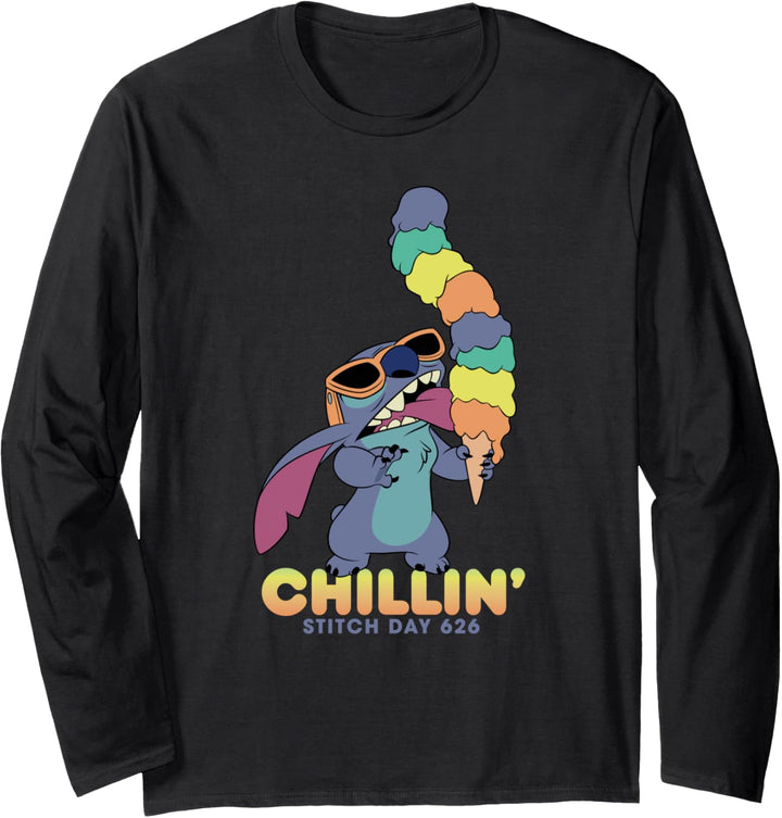 Disney Lilo and Stitch Ice Cream Chillin' Langarmshirt