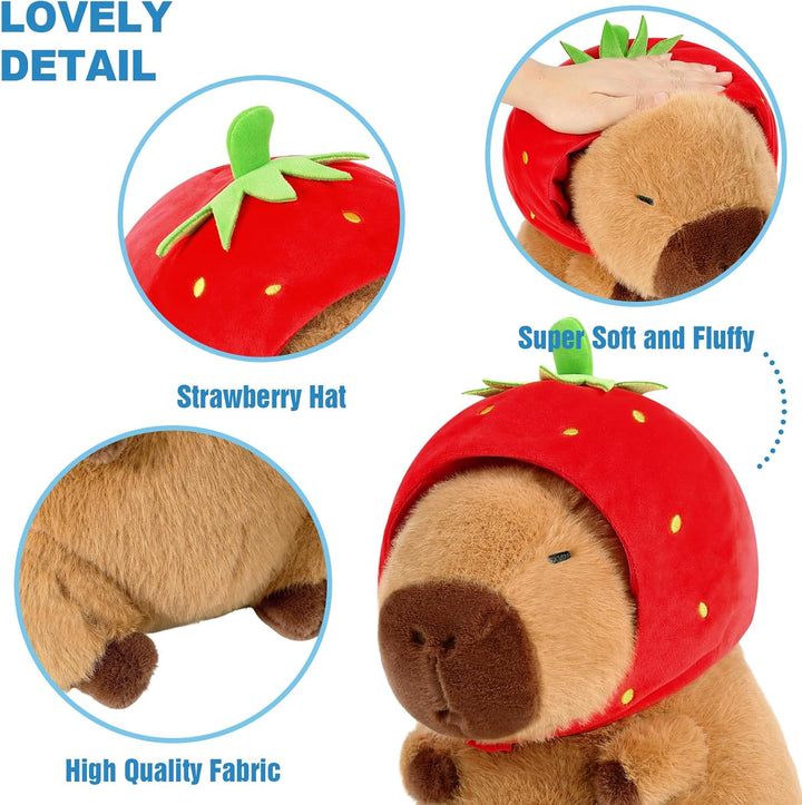 shownicer Plüschtier Capybara Kuscheltier Stofftier Kawaii Capybara Plüsch Kissen Spielzeug Wurfkiss