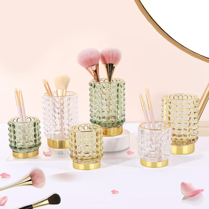 DASITON Make up Kosmetik Organizer, Make up Pinsel Organizer aus Glas, Pinselhalter Kosmetik Schmink