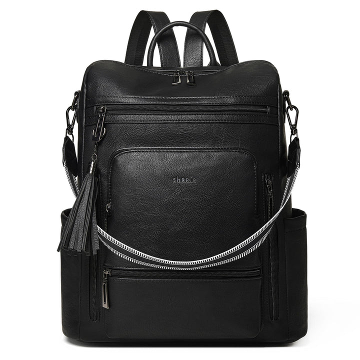 Shrrie rucksack damen elegant geeignet für 15,6Zoll-Notebooks Langlebig wasserdicht Damen aus Leder
