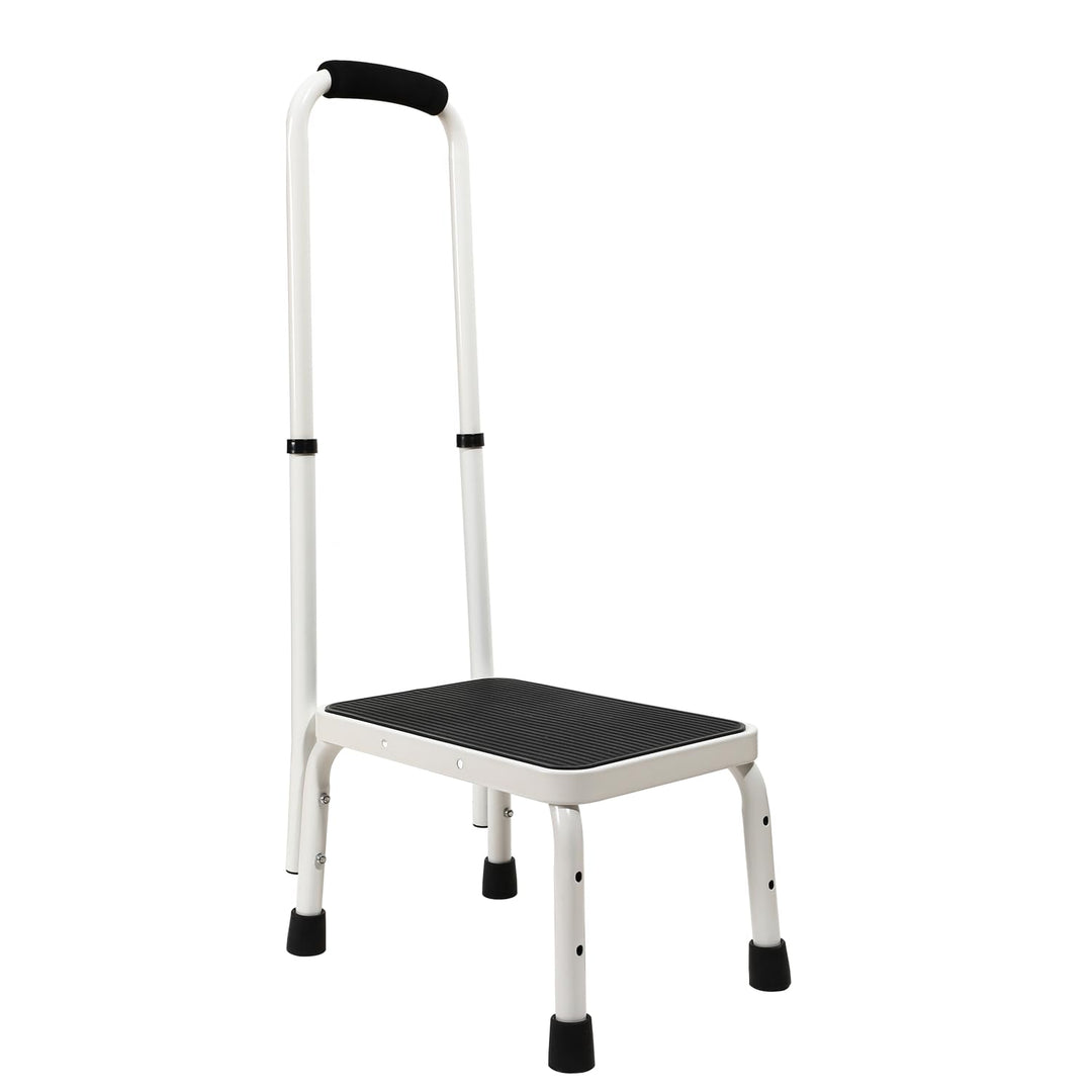 Sattiyrch Tritthocker mit Griff für Ederly, stabiler und leichter Hocker mit rutschfester Plattform,
