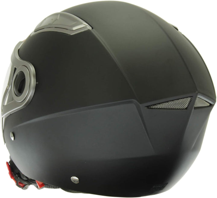 Mach1 Jethelm Helm Motorradhelm mit Integrierter Sonnenblende ECE R 22.05 Grösse XS bis XXL Schwarz-