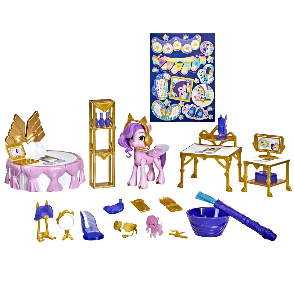 My Little Pony – Eine Neue Generation Prinzessinnen Zimmer Prinzessin Pipp Petals, 7,5 cm grosses Po