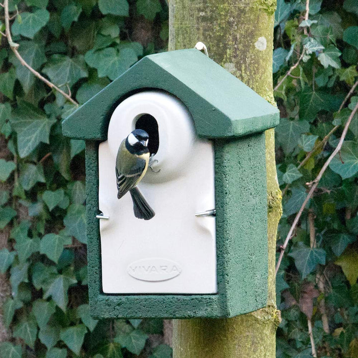 CJ Wildlife Nistkasten – Vogelnistkasten für draussen wetterfest – Holzbeton mit Marderschutz – Nist
