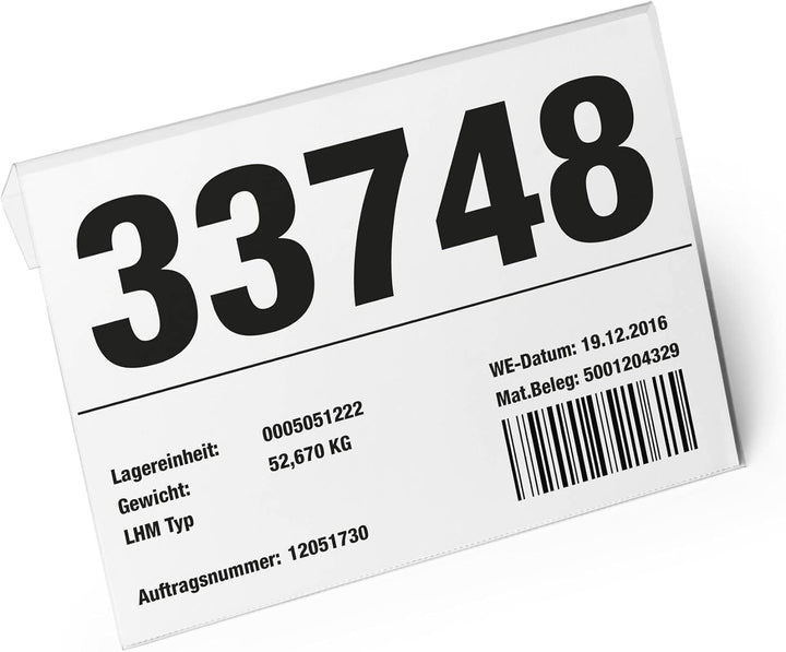 Durable Kennzeichnungstasche HARD COVER mit Falz A5 quer, Packung à 10 Stück, transparent, 116219 A5
