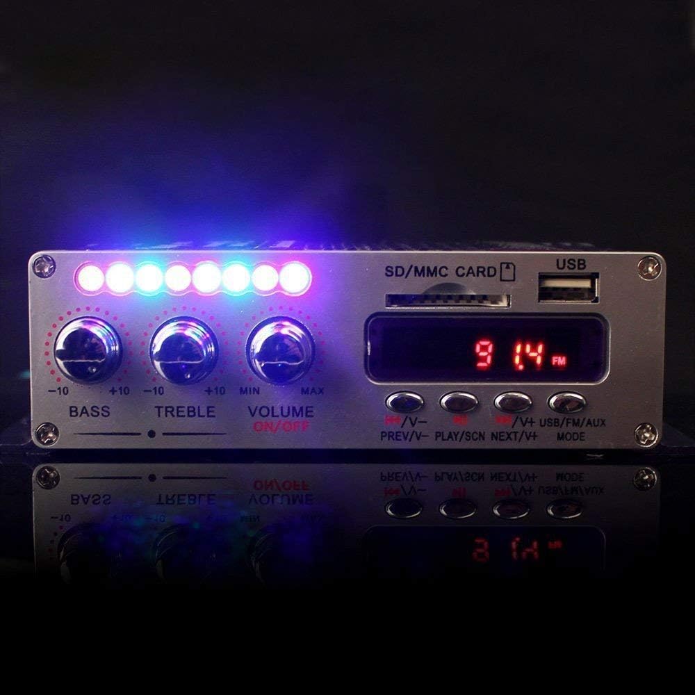 DollaTek 12V Hallo-Fi Digital Stereo Audio Verstärker USB SD DVD FM Audio Stereo Radio MP3 Lautsprec