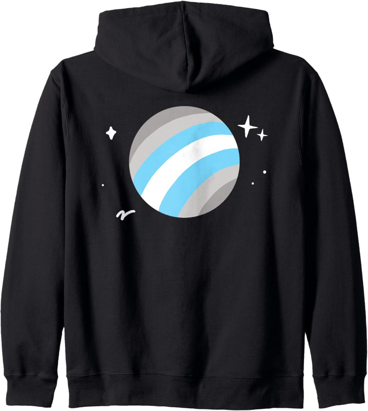 Demiboy Planet LGBTQIA Pride Flagge Weltraum Non-Binary Kapuzenjacke