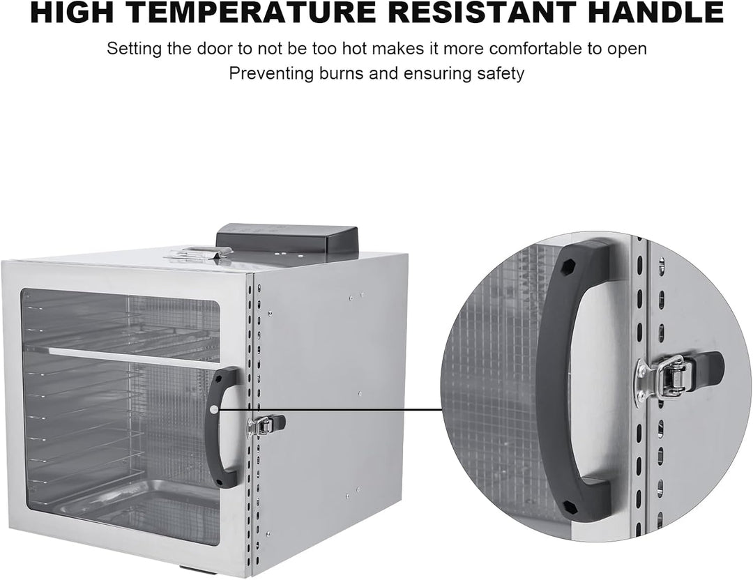 Lebensmittel-Dehydrator, 1000W, LED-Smart-Panel, Temperatur Einstellbar (86-194°F), Einstellbare Zei