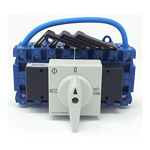 HonbeanifyAABBCC Kraus Naimer KG32A K950 VE2 F437 Trennschalter mit Positionen Netz 0 Notstrom 4-pol