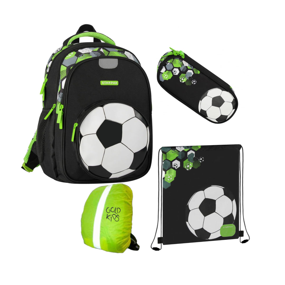 Goldkids - Schulranzen für Jungen und Mädchen, 4/6er-Set - Schul-Rucksack für Kinder mit Schlampermä