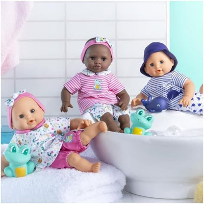 Corolle erste Babypuppe, Baby Bain, 9000100660 Badebaby Alyzée, Weichkörper-Badepuppe mit Badetier,