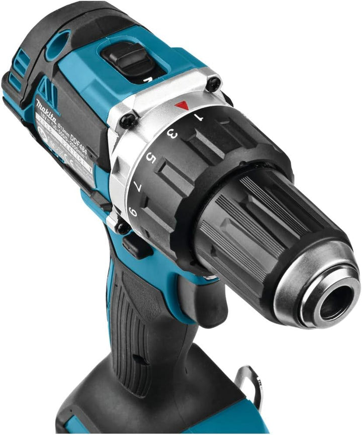 Makita DDF484JX1 Akku-Bohrschrauber 18 V / 2 Akkus 5,0 Ah, 1 Akku 3,0 Ah + Ladegerät im MAKPAC