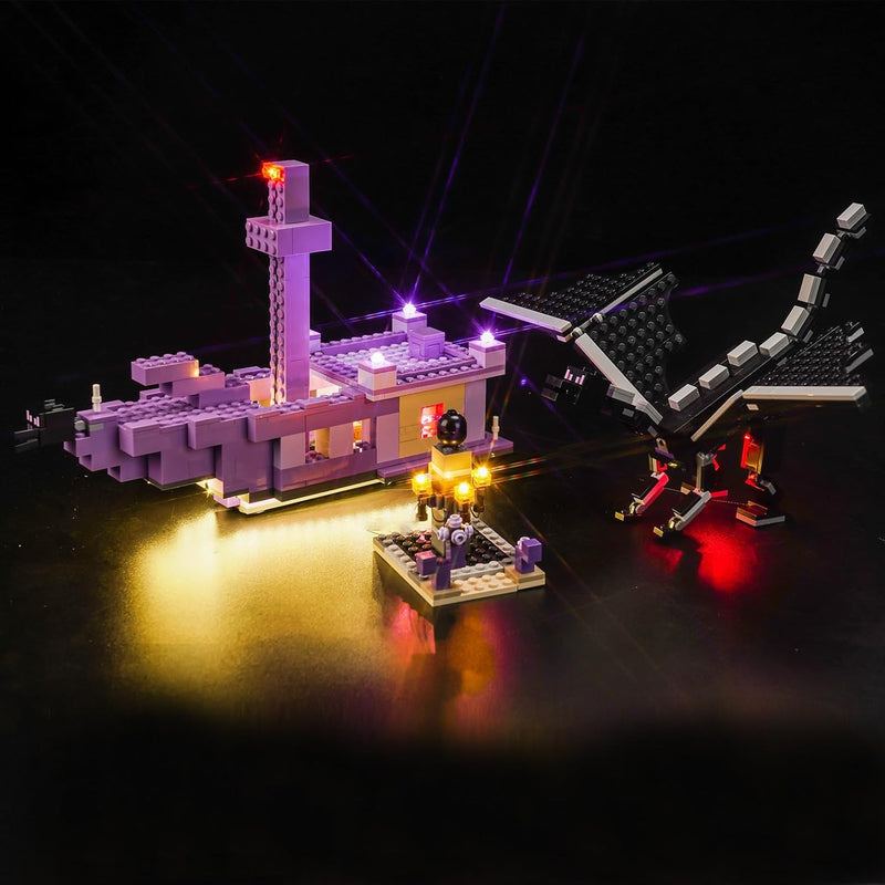 LocoLee Licht Kompatibel mit Lego Der Enderdrache und das Endschiff, Nur Lichter Set - Kein Modell,