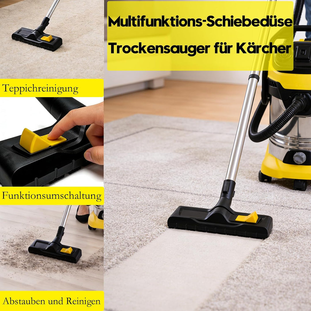 Bodendüse für Kärcher WD3, WD4, WD5, WD6, 35mm Staubsauger Bodendüse Ersatz, Trockensaugdüse & Nasss