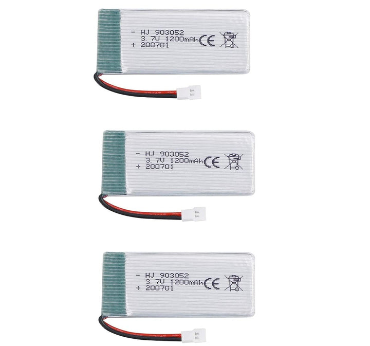 YUNIQUE Deutschland 3 Stuck 3.7V 1200 mAh LiPo-Akkus für Syma X5SC und X5SW Quadcopter