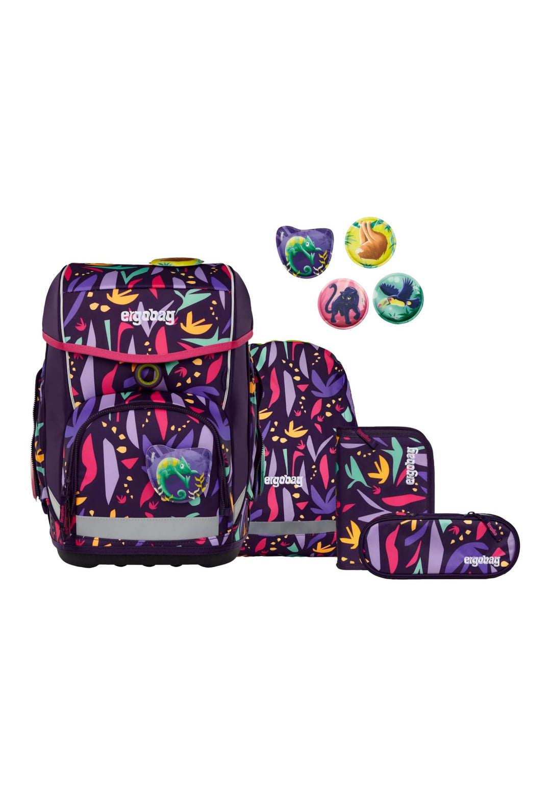ergobag cubo Set ergonomischer Schulranzen Klassisch 5-teilig 1. Klasse Grundschule 20 L Ambärzonas