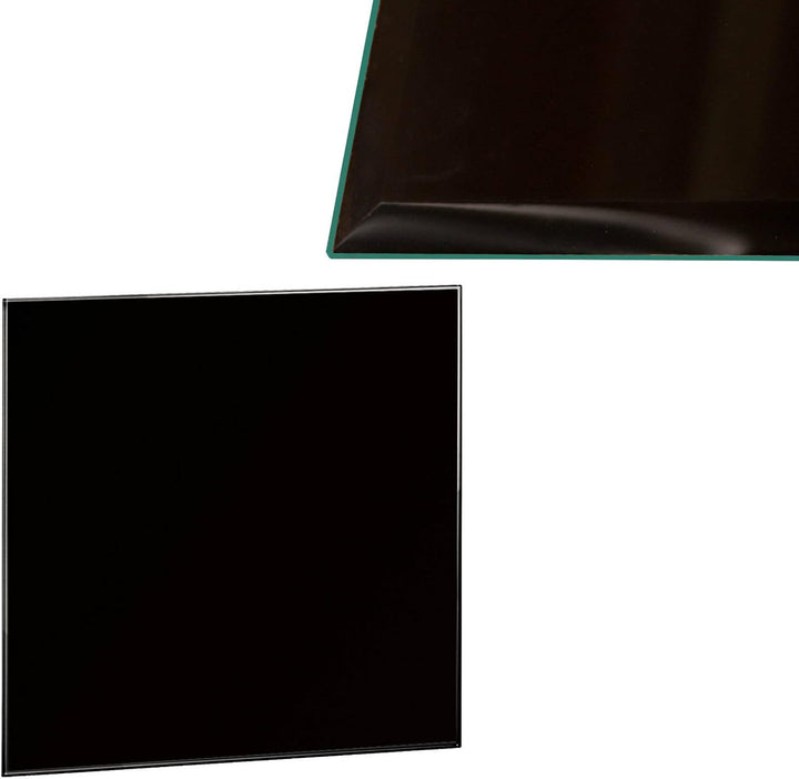 Euro Tische Glasplatte für Kaminofen und Tischplatte in 90x70cm Facettenschliff, Schutzplatte mit 6m