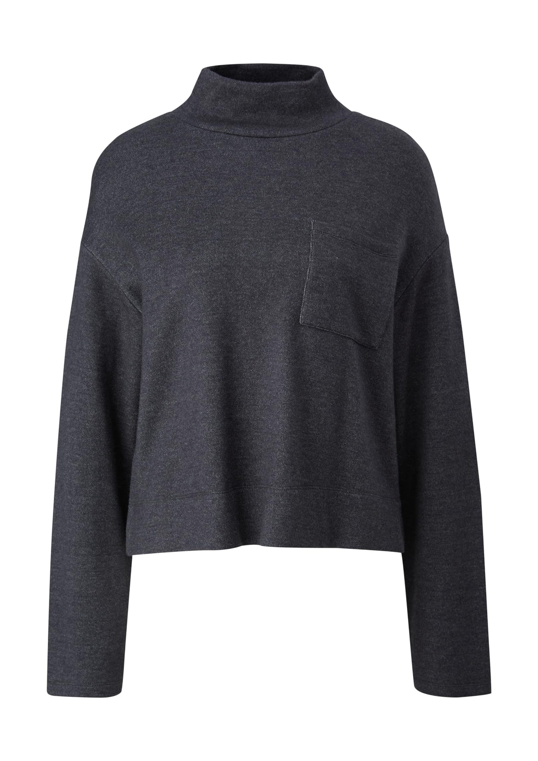 s.Oliver Damen Sweatshirt mit Stehkragen 44 Grau, 44 Grau
