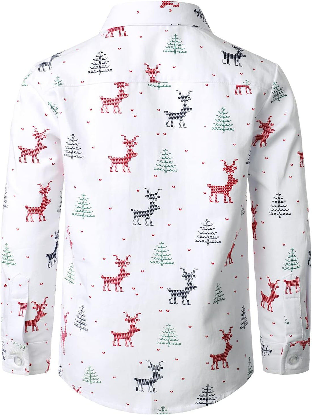 JOGAL Herren Funky Christmas Print Weihnachtsmann Hemd Langarm Button Up Freizeithemd Grosse Jungs 6