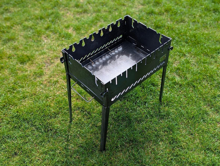 Grill Mangal Schaschlikgrill Campinggrill Tragbargrill (6 Spiesse), 6 Spieße