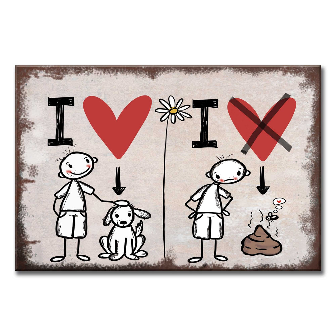 Kein Hundeklo Schild Hundekot Verbotsschild lustig Alu-Verbund 20 x 30 cm Hundeschilder Hund I love
