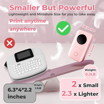 Phomemo D30 Mini Etikettiergerät - Beschriftungsgerät Selbstklebend Bluetooth Etikettendrucker, Etti